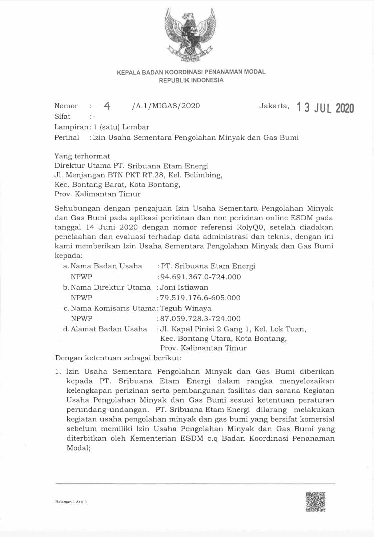 Dokumen Perizinan Tambahan — Verifikasi Digital